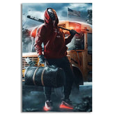 Boy With Slugger And Money | Wall Art